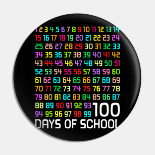 100Th Day Of School Teacher Kids 100 Days Math Numbers Pin