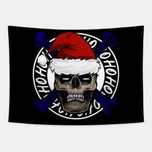 Skull Santa Hohoho Tapestry