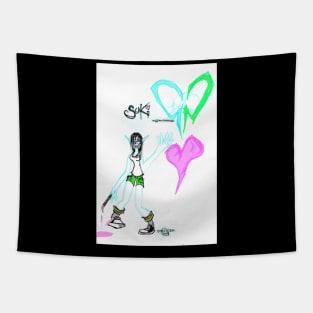 Suki created by Paul Streeter Trademark and Copyright Paul Streeter (wtbkgnd) Heart Tapestry