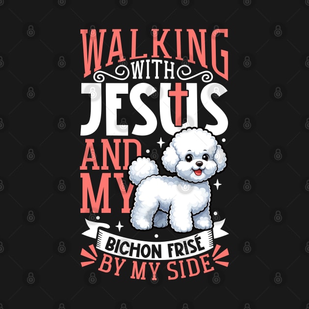 Jesus and dog - Bichon Frisé by Modern Medieval Design