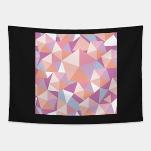 polychrome pentagon flow in pink, violet and light blue Tapestry