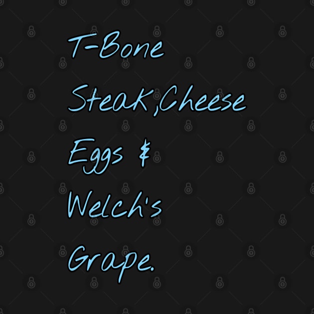 Guest Check - T-Bone Steak, Cheese Eggs, Welch's Grape by r.abdulazis