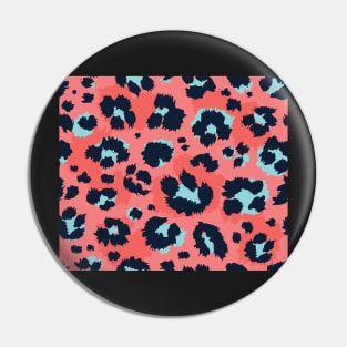Pink And Red Leopard Animal Print Skin Pin