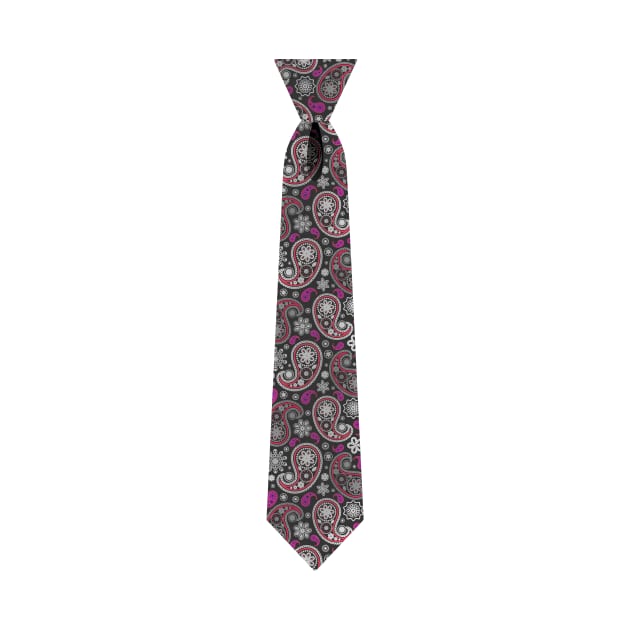 Silver Paisley Tie by MojoCoffeeTime