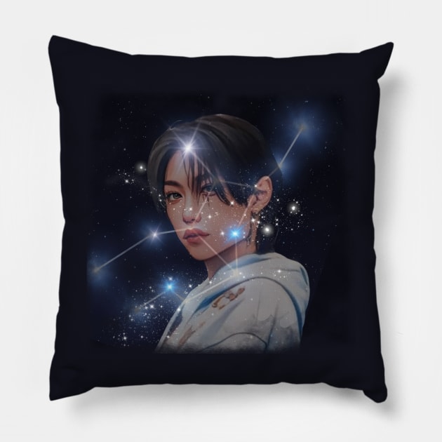 K-pop Stray Kids Felix Fan Art Pillow by ArtFulArts