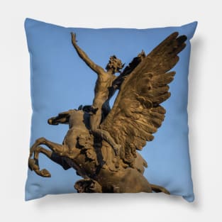 Mexico. Mexico City. Palacio de Bellas Artes Square. Pegasus Statue. Pillow