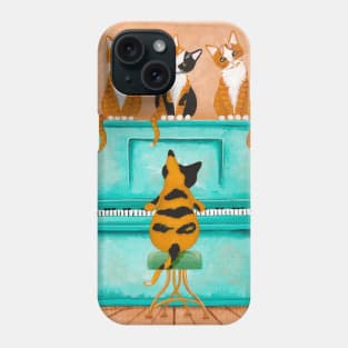 A Purrfect Piano Purrformance Phone Case