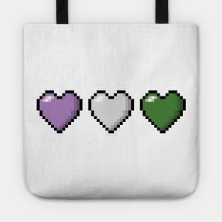 Genderqueer Pixel Hearts Tote