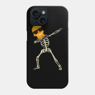 Cool Skeleton Dabbing Halloween Pumpkin Phone Case