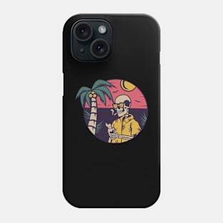 relaxing skull Phone Case