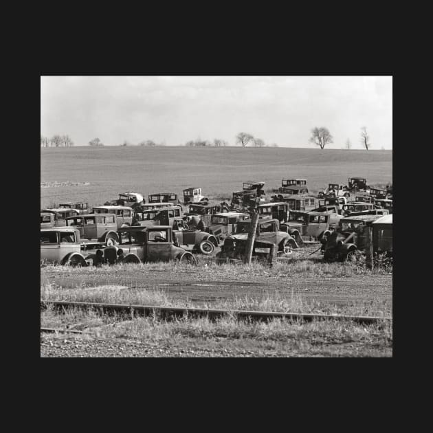 Automobile Graveyard, 1935. Vintage Photo by historyphoto