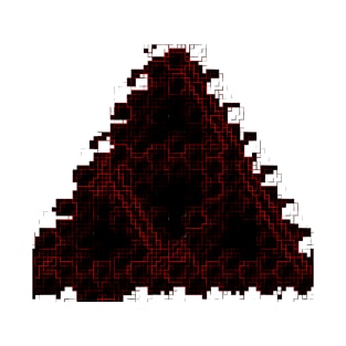 Blood-red Pixel Triforce v1 T-Shirt