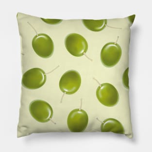 Olives - Mediterranean pattern Pillow