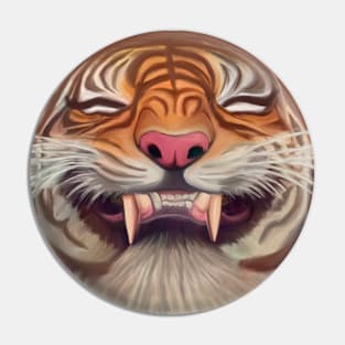 Smiling tiger Pin