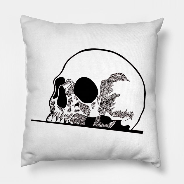 Half Skull Pillow by FUN ART