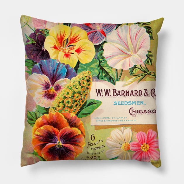 W. W. Barnard & Co. Seed Catalogue (1898) Pillow by WAITE-SMITH VINTAGE ART