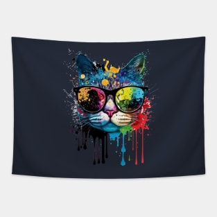 Colorful cat Tapestry