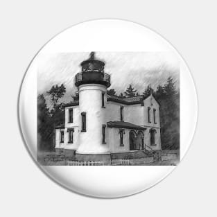 Admiralty Head Lighthouse Sketched Pin