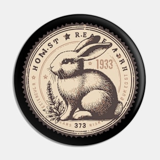 Vintage Rabbit Stamp Pin