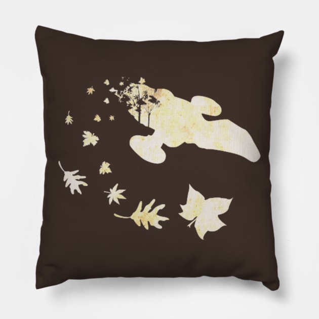 Leaf on the Wind Pillow by CristineKDesign