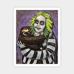 Beetle Juice and his Sloth Friend Magnet