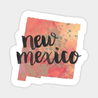 new mexico - calligraphy and abstract state outline Magnet