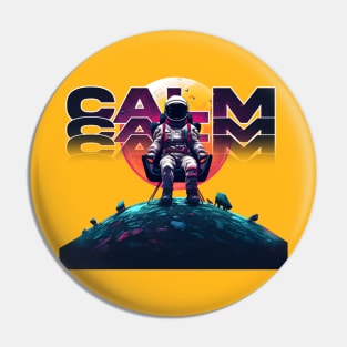 Stay Calm space man |  nasa Classic Pin