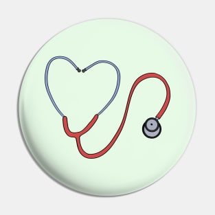 Stethoscope for lovers Pin