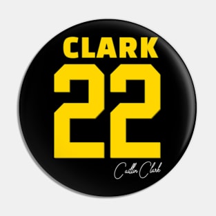 Clark 22 Caitlin Clark Script font Pin