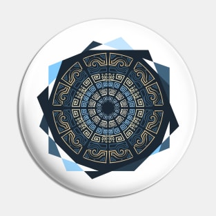 Blue Geometric Mandala: Embrace Serenity and Geometry Pin