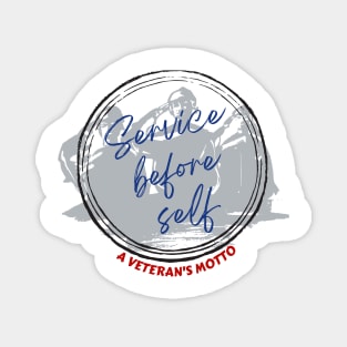 Service before self a veteran's motto Magnet