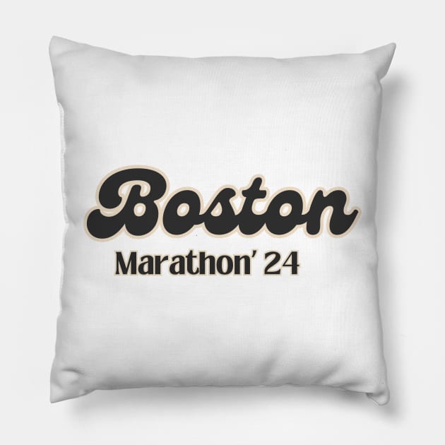 Boston Marathon 24 Pillow by RunnersRoar