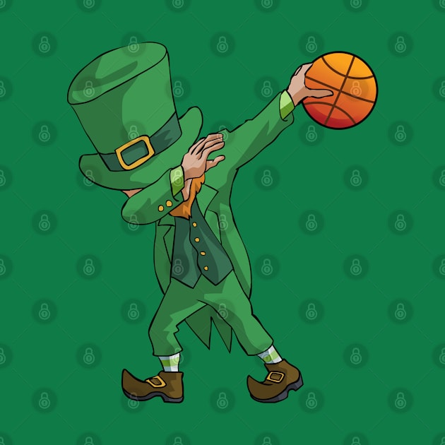 Funny Leprechaun Basketball Dabbing St Patricks Day by Blink_Imprints10