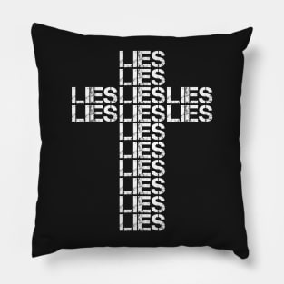 LIES Cross T-Shirt Pillow