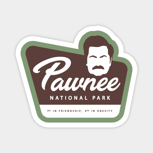 Ron Swanson Parks and Rec Pawnee National Parks Magnet by stayfrostybro