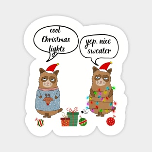 Christmas Cat Friends Magnet