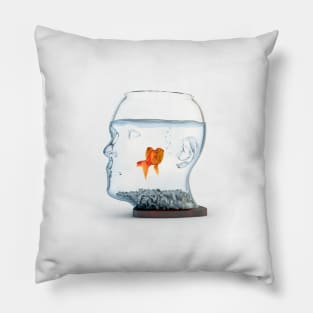 Goldfish in a bowl, illustration (F011/3255) Pillow