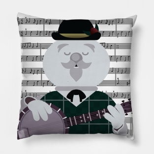 Sam the Snowman Banjo Tune Pillow