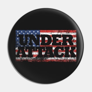 USA Under Attack Pin