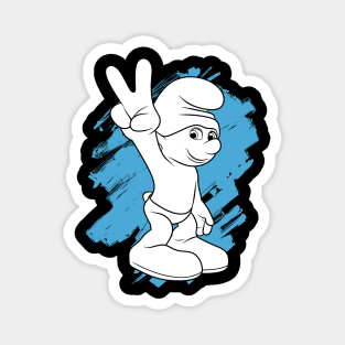 Smurf Peace Magnet