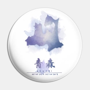 Aomori Watercolor Map Pin