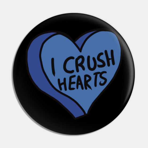 I Crush Hearts Love Heart Pin by ROLLIE MC SCROLLIE