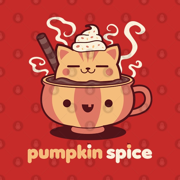 Pumpkin Spice Kawaii Kitty by Kappacino Creations