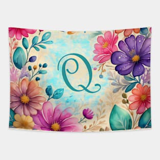 Q In Blue Tapestry