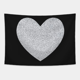 Chrome Glitter Hearts Tapestry