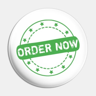 Order Now Stamp Icon Pin