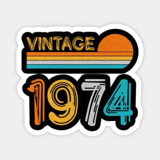 Vintage 1974 Happy 49th Birthday Retro Magnet