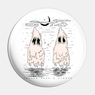 Halloween Ghost Spooky Days And Nights Pin