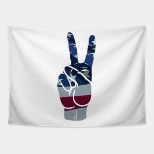 Peace Hands: American Flag Tapestry