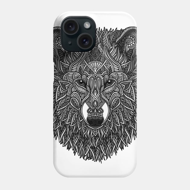 Gray Wolf Phone Case by ArtLovePassion